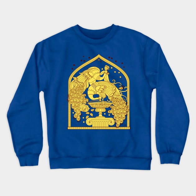 Couple beautiful peacocks from eastern fairy tale Crewneck Sweatshirt by Artist Natalja Cernecka